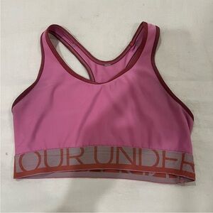 Under Armour Pink and Maroon Sports Bra